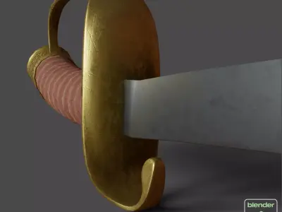 Civil War Era Generals Sword Low-poly 3D model