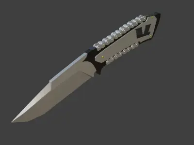 this is a biker knife for a game or for a website Low-poly 3D model
