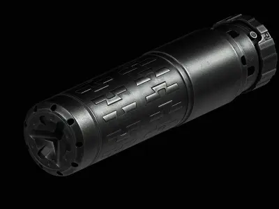 Suppressor SilencerCo Velos LBP Low-poly 3D model