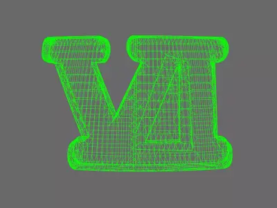 Space Knights V10B Standard Roman Numeral 06 Shoulder Symbols 3D print model