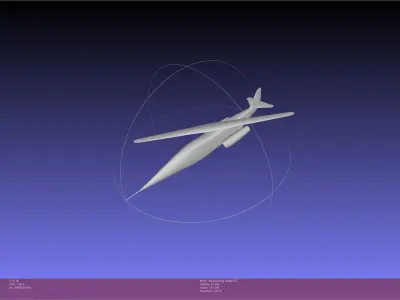 NASA AD-1 Oblique Wing Model 3D print model