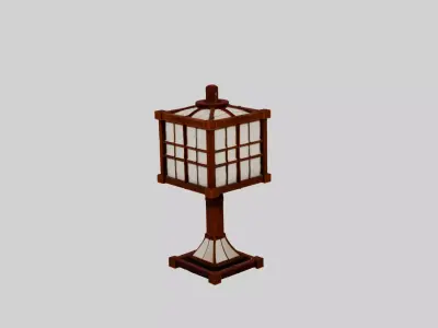 Japanese Wooden Lantern  3D model