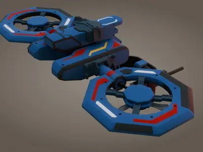 Sci-Fi Drone - Low Poly - Game Ready - PBR Low-poly 3D model