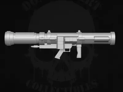 Bazooka V2 STL Files For Action Figures 3D print model