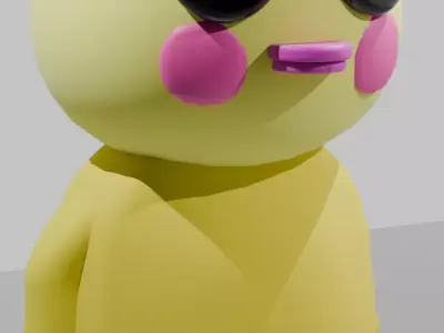 a little duck Free low-poly 3D model