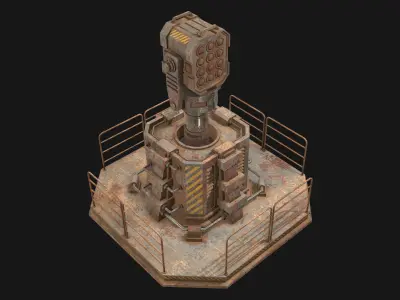Rusty Turret-1-V1 3D model
