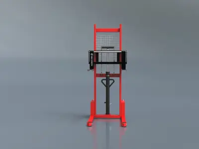Manual hydraulic forklift includes motion simulation animation 3D model