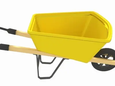 Wheelbarrow Cart 3D model