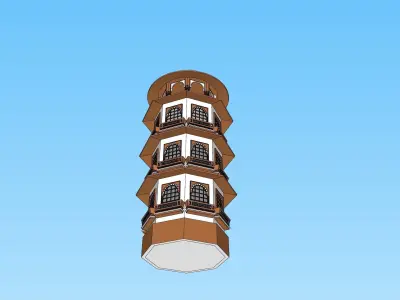 indian minar tower 3d modal 3D model