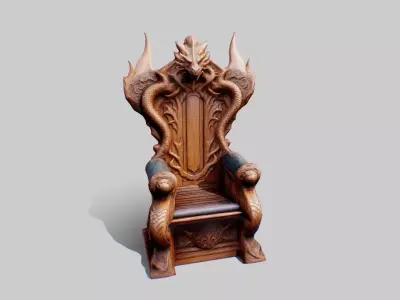 Dragon Throne Low-poly 3D model
