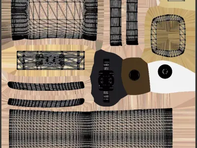 Dining Chair Low-poly 3D model buy