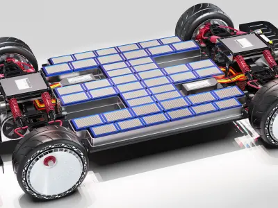 Electric car - ev - electric vehicle  3D model