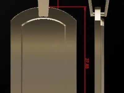 ID Bar Dogtag Pendant 3D print model