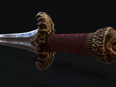 Medieval Sword  Low-poly 3D model