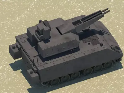 KORKUT Hava Savunma Sistemi - Korkut Air Defance System Low-poly 3D model