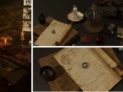 Medieval Workshop Atmospheric Environment - cinematic ready 3D model
