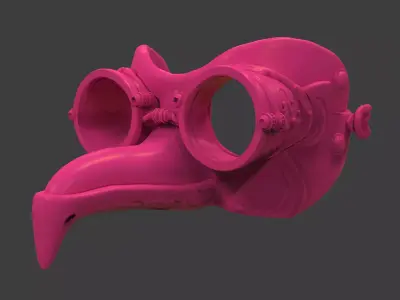 Royal Steampunk Penguin Mask 3D print model