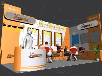 Exhibition - Area - 6X3-3DMAX200-55 3D model