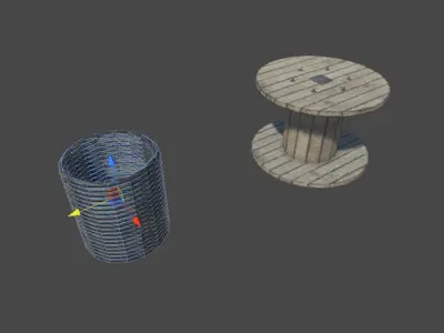 Cable Reels Low-poly 3D model