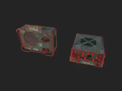 Military Equipment Pack Low-poly 3D model