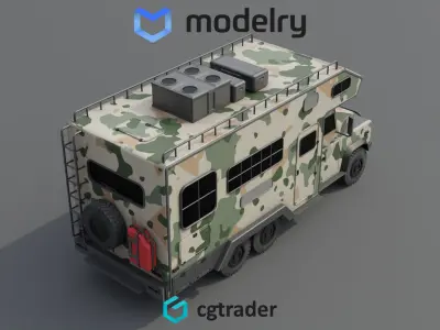 Off road Camping Trailer 3D model purchase