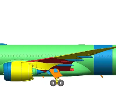 141211-8 Model kit Boeing 787-8 GEnx Down 3D print model