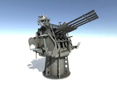 Heavy Machine Gun Low-poly 3D model