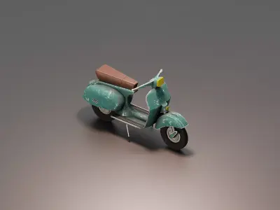 Vintage Piaggio Vespa Free low-poly 3D model