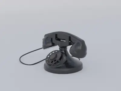 Old Telephone Low-poly 3D model
