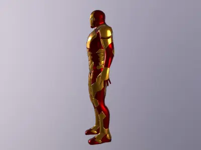 Simple iron Man model Low-poly 3D model