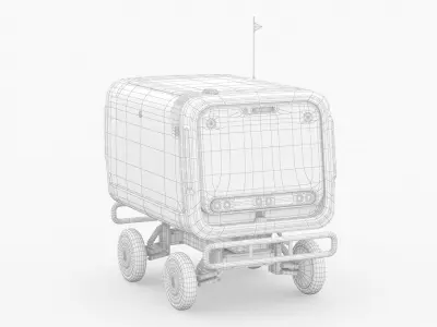Delivery Robot in Outdoor by Segway E1 3D model