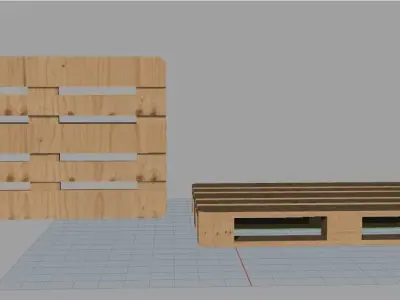 Wooden pallet 3D model textured  3d Max low poly Low-poly 3D model