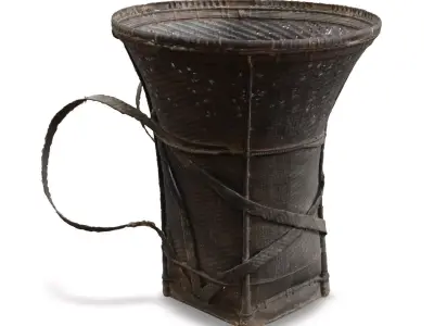  bamboo basket 2 3D model