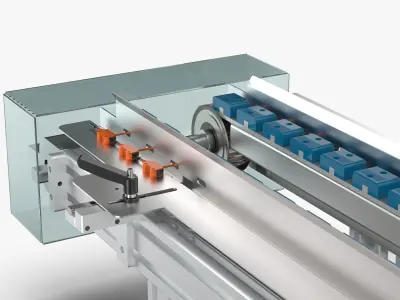 Belt Conveyor Line Free 3D model