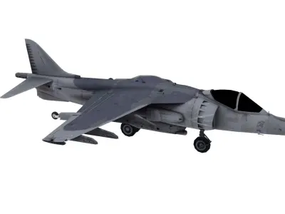 Lowpoly McDonnell Douglas AV-8B Aircraft Model Low-poly 3D model