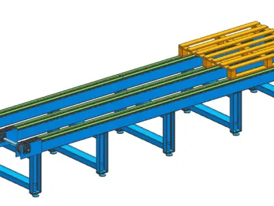 PALLET CONVEYOR 3D model purchase