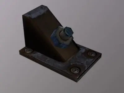 Crane Pillar Support Low-poly 3D model