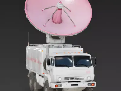 Love Scanner Radar Truck 3D Model Low-poly 3D model