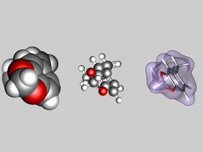 Ecstasy MDMA molecule 3D model
