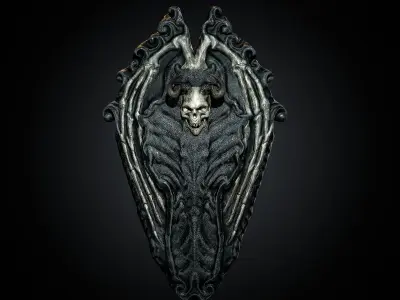 Bone Shield Low-poly 3D model