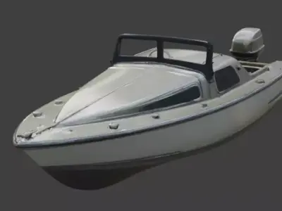 WWII Amphibious Car 3D Model Low-poly 3D model