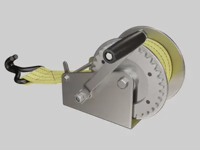 Manual winch 3D model