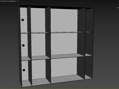 Furniture Shelving Units Floating Low-poly 3D model