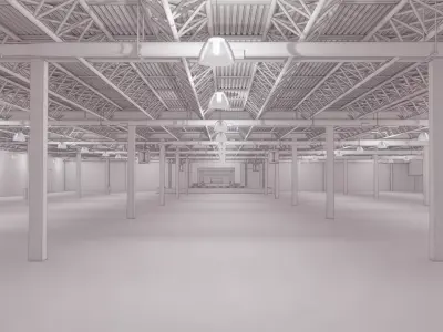 Space for exhibitions and events 3D model