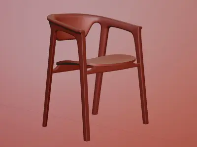 Wooden Chair furniture decoration PBR Free 3D model