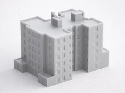 Free 3D Print miniature building RB-US-NY-010 Free 3D print model purchase