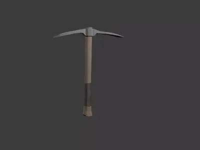 Low Poly PickAxe Low-poly 3D model