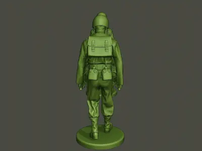 American soldiers ww2 carring stretcher A8 3D print model