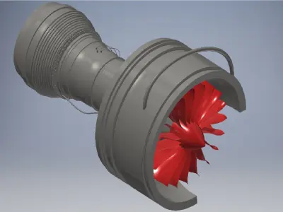 Jet Engine Assembly 3d model 3D model