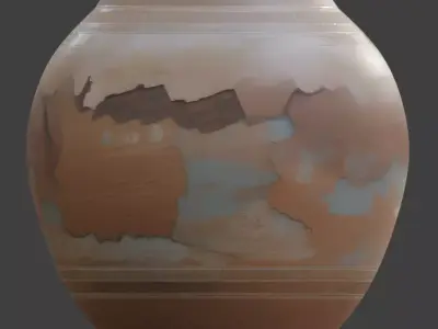 Ancient Egyptian Pottery Pot 3D Model Low-poly 3D model